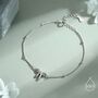 Sterling Silver Ribbon Bow Bracelet, thumbnail 1 of 12