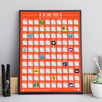 100 Craft Beer Scratch Off Bucket List Poster, 3 of 3