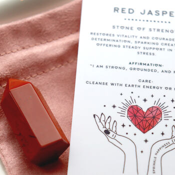 Red Jasper Tumbled Crystal Stone Grounding Confidence, 3 of 9