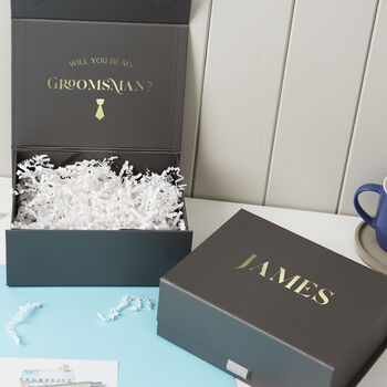 Personalised Best Man Groomsman Proposal Gift Box, 6 of 6