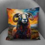 Black Faced Sheep Hand Made Poly Linen Cushions, thumbnail 9 of 9