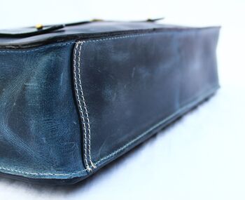Personalised Handmade Real Leather Work Shoulder Bag, 5 of 9