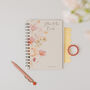 Personalised Notebook: 'Letters To The Bride' With Watercolour Dusky Pink Flowers, thumbnail 2 of 6