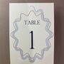 Modern, Fun, Wavy Colourful Table Numbers, thumbnail 4 of 6