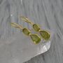 Peridot Teardrop Earrings: Silver Or Gold, thumbnail 6 of 9
