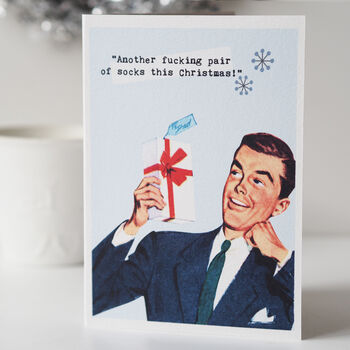Funny Retro Christmas Card For Dad, 3 of 4