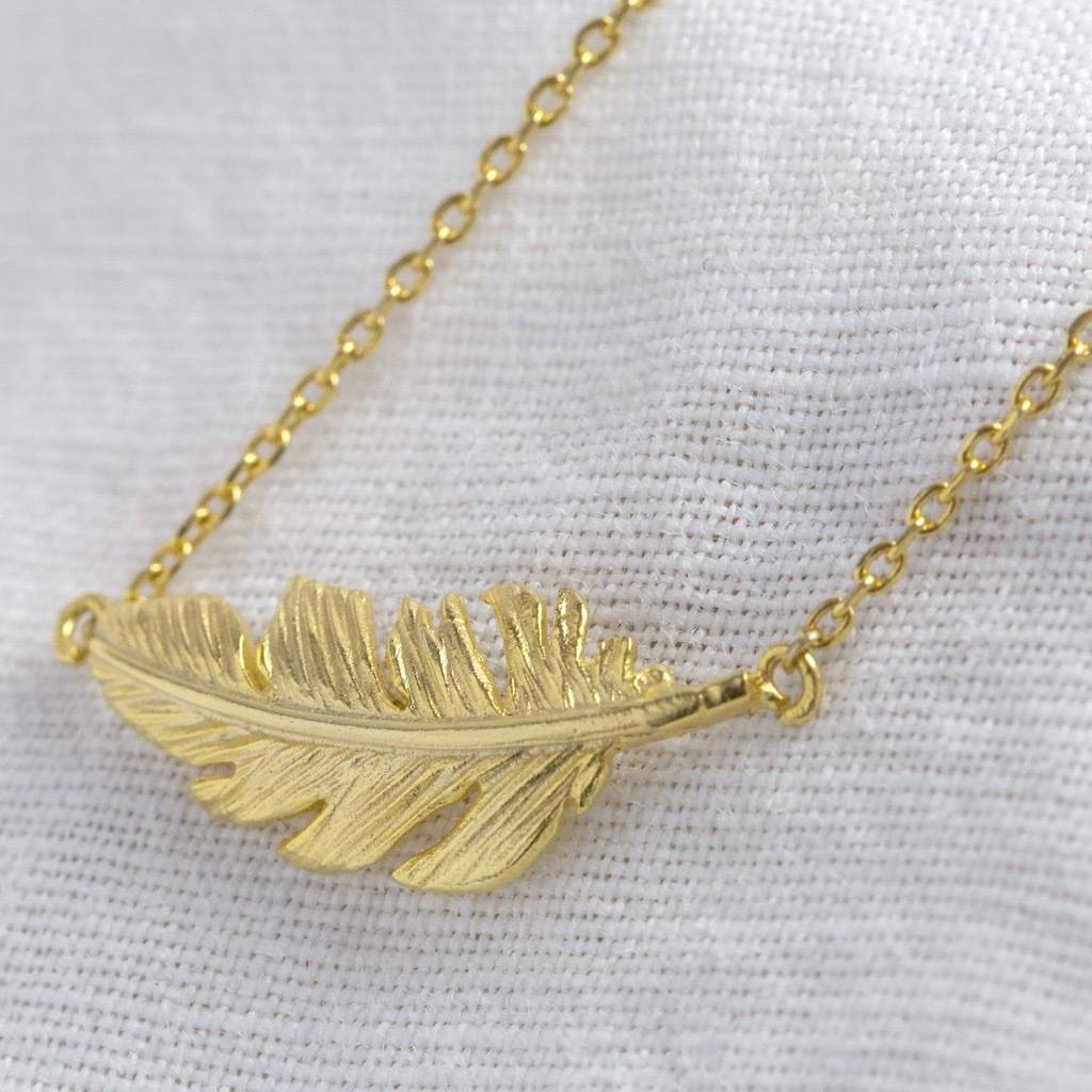Feather Pendant Necklace By Lisa Angel