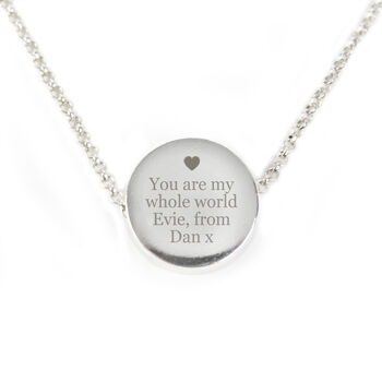 Personalised Any Message Disc Necklace, 10 of 10