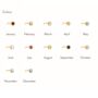 Birthstone 18k Gold Vermeil Stud Earrings, thumbnail 2 of 6
