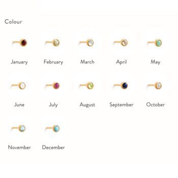 Birthstone 18k Gold Vermeil Stud Earrings, 2 of 6