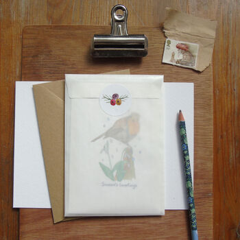 Robin And Snowdrop Christmas Card, 7 of 9