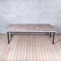 Medway Herringbone Oak Industrial Style Dining Table, thumbnail 3 of 7