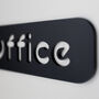 Black Acrylic Office Wall Door Sign Plaque, thumbnail 8 of 10