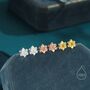 Daffodil Stud Earrings In Sterling Silver, thumbnail 6 of 12