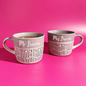 Personalised Mr And Mrs Mug Set, 5 of 8