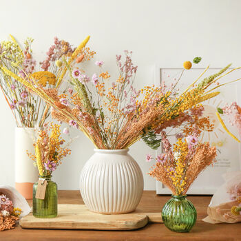 Spring Meadow Dried Flower Posy With Vase, 6 of 6