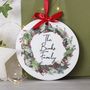 Personalised Family Ceramic Christmas Door Wreath, thumbnail 1 of 5