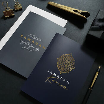 Gold Foiled A6 Ramadan Grey Greeting Card, 2 of 3