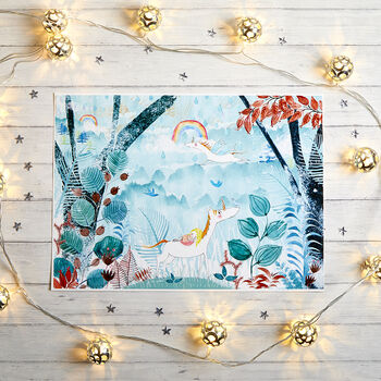 Magical Unicorn Forest Print, 3 of 4