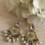 Antique Gold Mother Of Pearl Earrings, thumbnail 4 of 9
