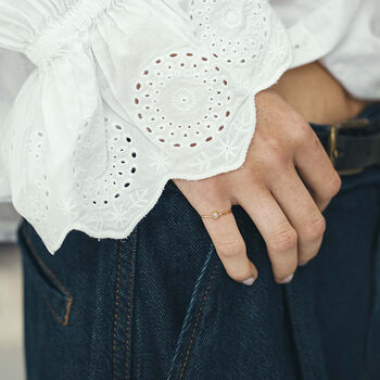 Delicate Rose Quartz Stacking Ring, 8 of 10