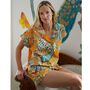 Ladies Orange Paisley Print Cotton Short Pyjama Set, thumbnail 1 of 4
