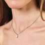 Sterling Silver Paperclip Pearl Pendant, thumbnail 6 of 8