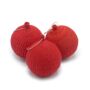 Solid Red Christmas Baubles Pack Of Three, thumbnail 2 of 8