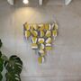 Large Ochre Yellow And Grey Geometric Wall Hanging, thumbnail 4 of 9
