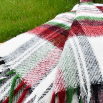 Pure Wool Blanket – Tartan Red, 4 of 5