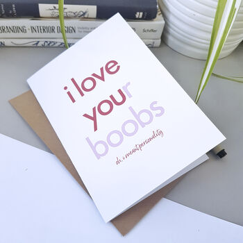 I Love Your Boobs | Flirty Valentine's Day Card, 4 of 4