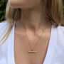 Mini T Bar Necklace In 18ct Gold Vermeil Or Sterling Silver, thumbnail 1 of 7
