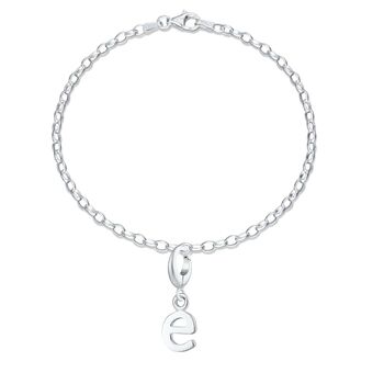 Sterling Silver Letter Initial Charm Bracelet, 2 of 4