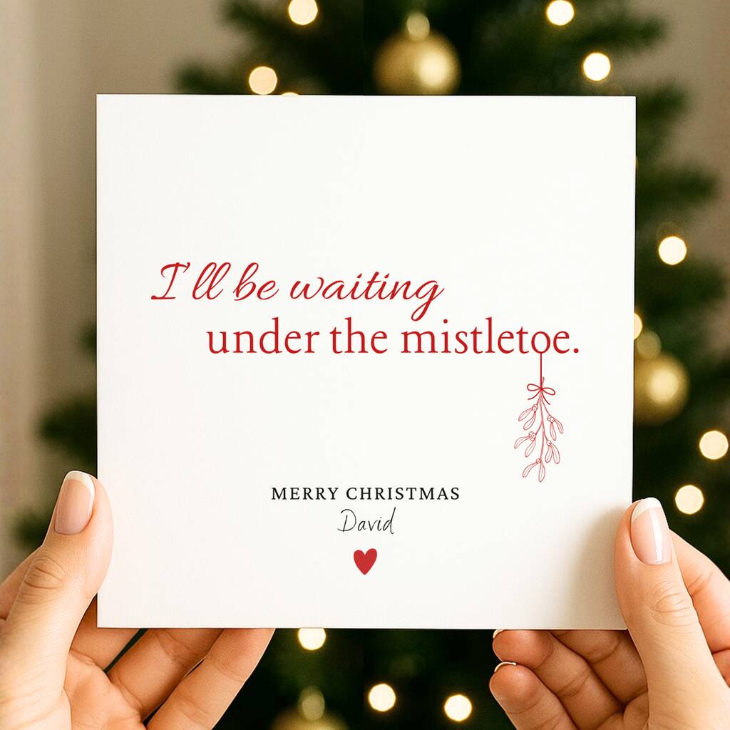 Romantic Christmas Card With Name For Boyfriend, Husband, Partner, 1 of 1