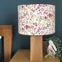 Ashbee Plum Floral Drum Lampshade, thumbnail 1 of 9