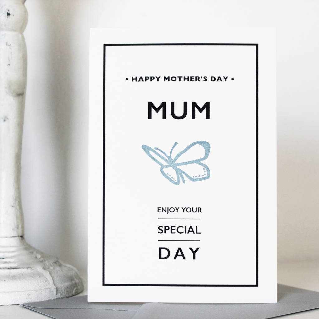 Mothers Day Butterfly Card By Made By B