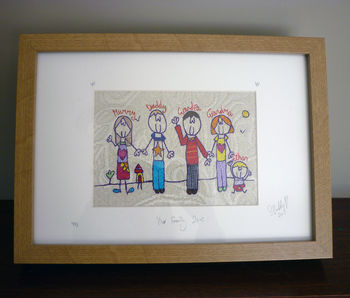 Personalised Family Embroidery Picture, 5 of 12