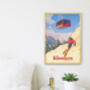 Klosters Ski Resort Switzerland Travel Poster Art Print, thumbnail 3 of 8