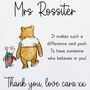 Personalised Bear Thank You Teacher Coaster Gift, thumbnail 3 of 4