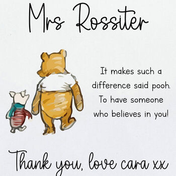 Personalised Bear Thank You Teacher Coaster Gift, 3 of 4