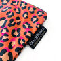 Coral Leopard Print Washable Wash Bag Or Makeup Bag, thumbnail 3 of 12