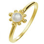 Sterling Silver 18ct Gold Plated Moonstone Ring, thumbnail 2 of 5