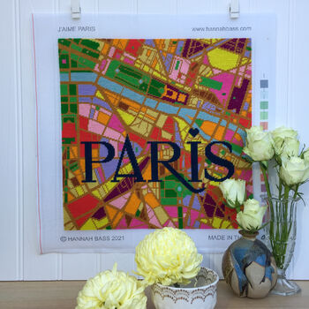 J'aime Paris City Map Tapestry Kit, 4 of 5
