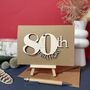 Personalised Wooden 80th Birthday Card, thumbnail 2 of 10