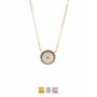 Medium Eye Necklace Rose Or Gold Plated 925 Silver, thumbnail 1 of 8