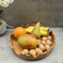 28cm Driftwood Teak Root Fruit And Nut Bowl – Wavy Edge, thumbnail 1 of 12