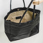 Black Leather Large Tote Handbag, thumbnail 6 of 11