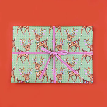 Christmas Reindeer Gift Wrap, 4 of 4