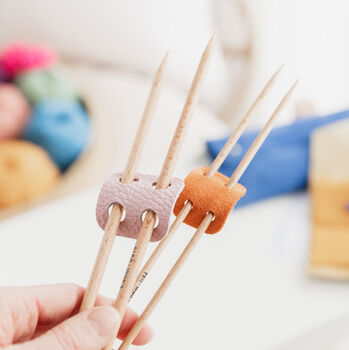 Suede Knitting Needle Holders, 5 of 7