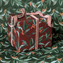 Vintage Christmas Berry Wrapping Paper Set, thumbnail 6 of 11